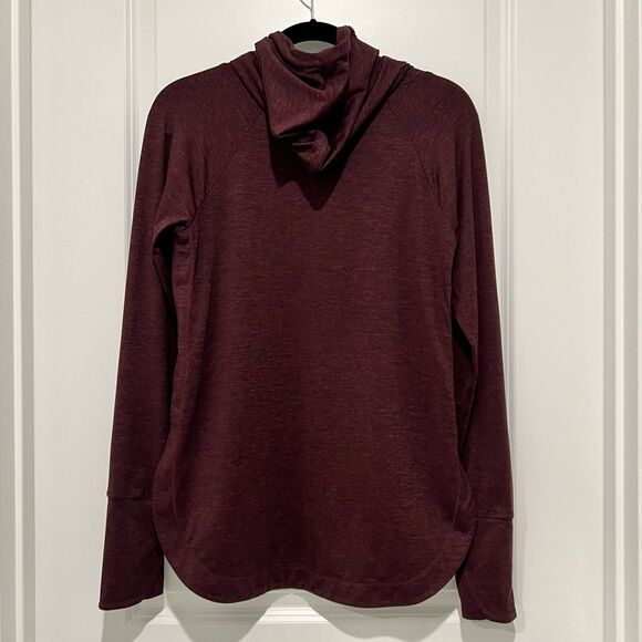 Athleta Women's Uptempo Hoodie Sweatshirt in Burgundy Sz. Small Style 382882 - Picture 9 of 11